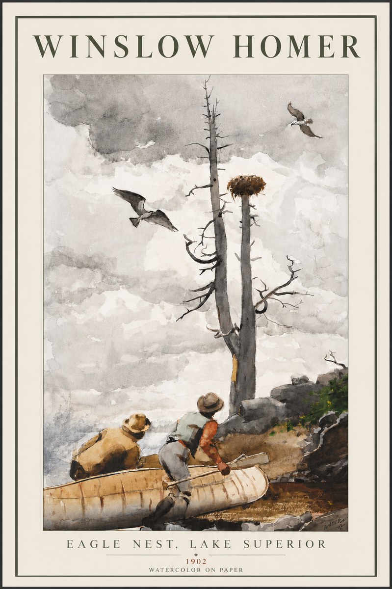 Winslow Homer Eagle Nest, Lake Superior No6 - Poszter