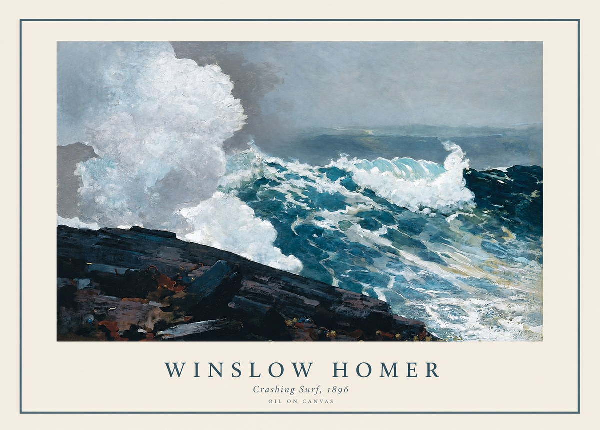 Winslow Homer Crashing Surf, 1896 No1 - Poszter