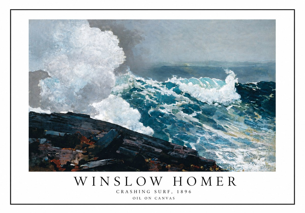 Winslow Homer Crashing Surf, 1896 No3 - Poszter