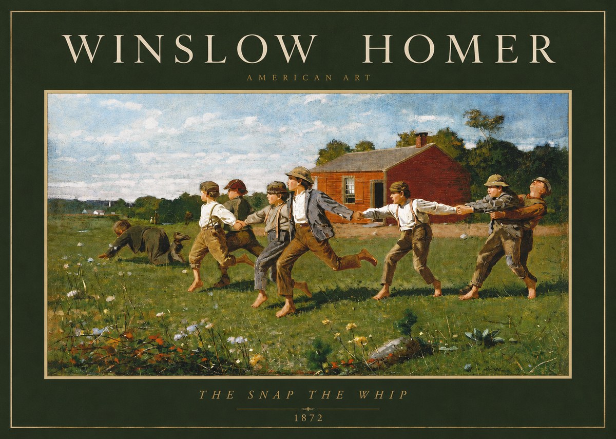 Winslow Homer The Snap the Whip No2 - Poszter