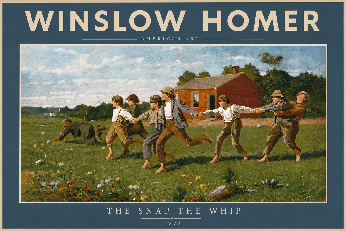 Winslow Homer The Snap the Whip No5 - Poszter