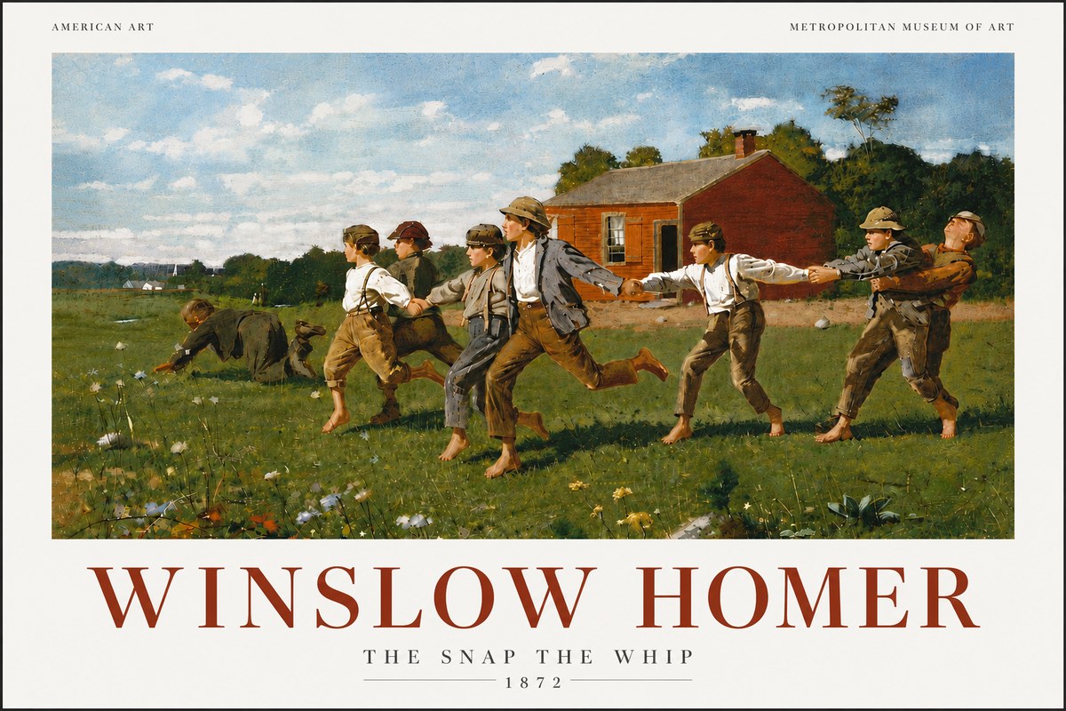 Winslow Homer The Snap the Whip No6 - Poszter