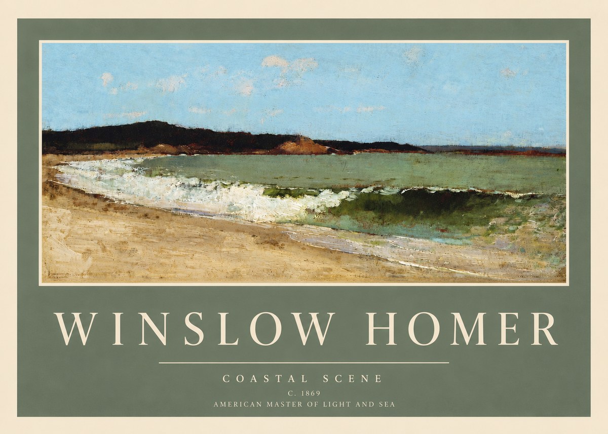 Winslow Homer Coastal Scene No3 - Poszter