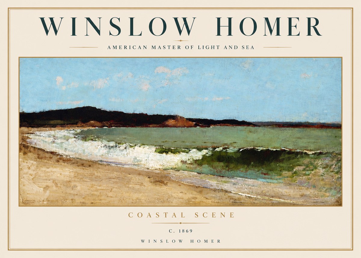 Winslow Homer Coastal Scene No4 - Poszter
