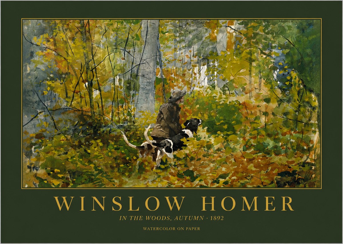 Winslow Homer In the Woods, Autumn No2 - Poszter