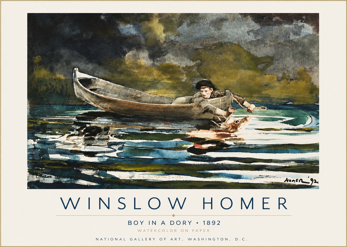 Winslow Homer Boy in a Dory No3 - Poszter