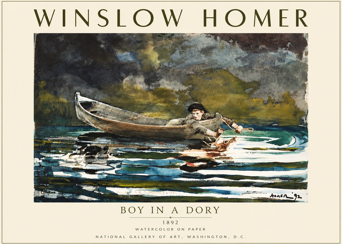Winslow Homer Boy in a Dory No4 - Poszter