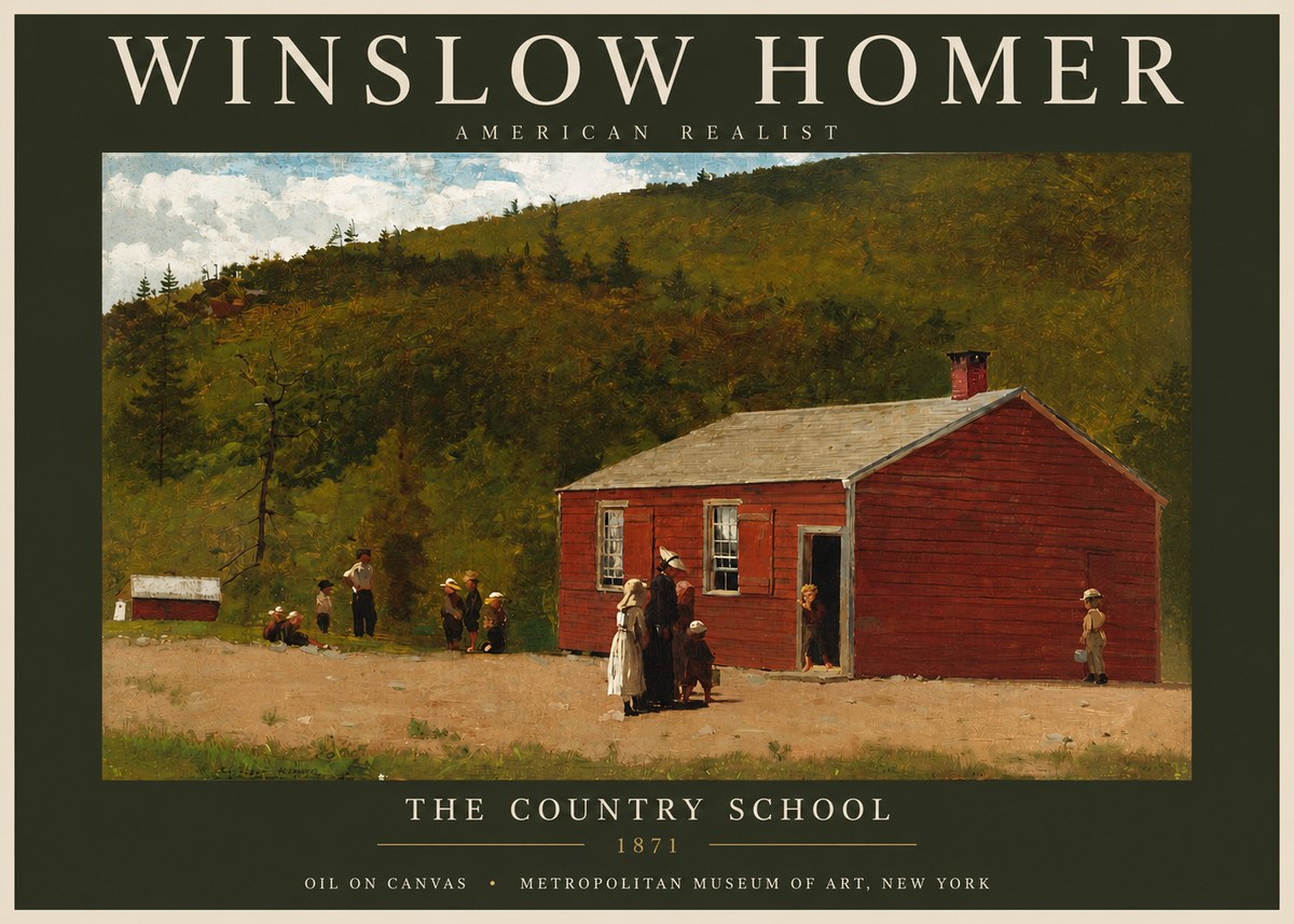 Winslow Homer The Country School No3 - Poszter