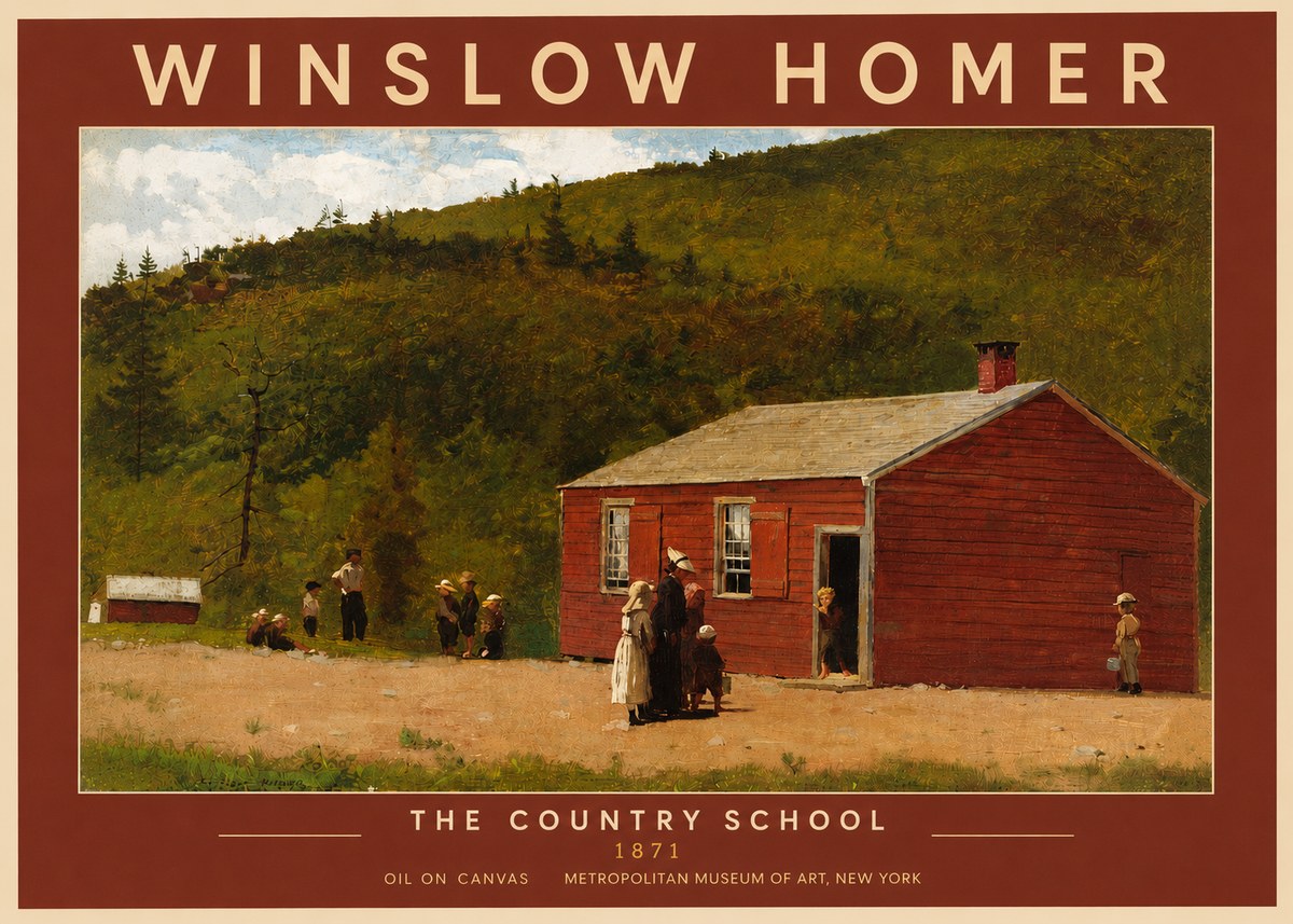 Winslow Homer The Country School No4 - Poszter