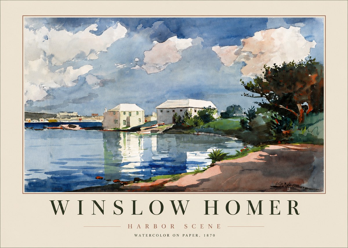 Winslow Homer Harbor Scene No3 - Poszter