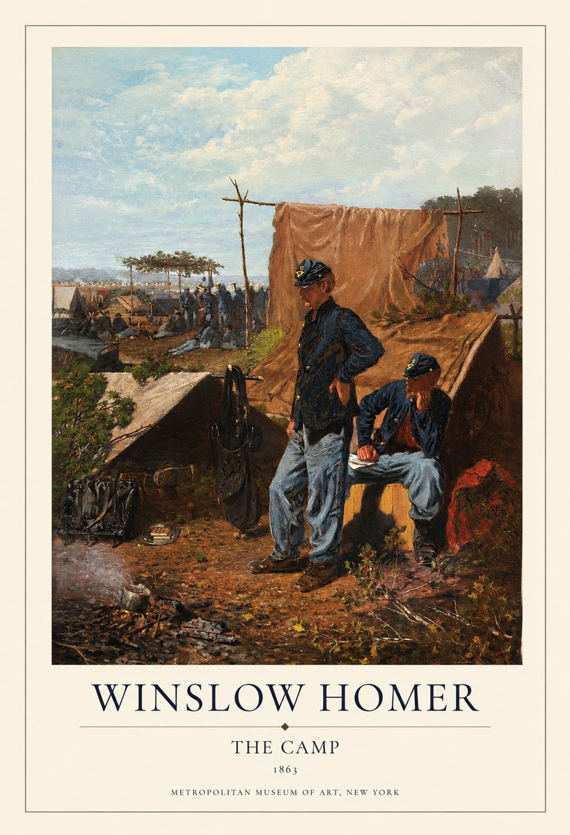 Winslow Homer The Camp No1 - Poszter
