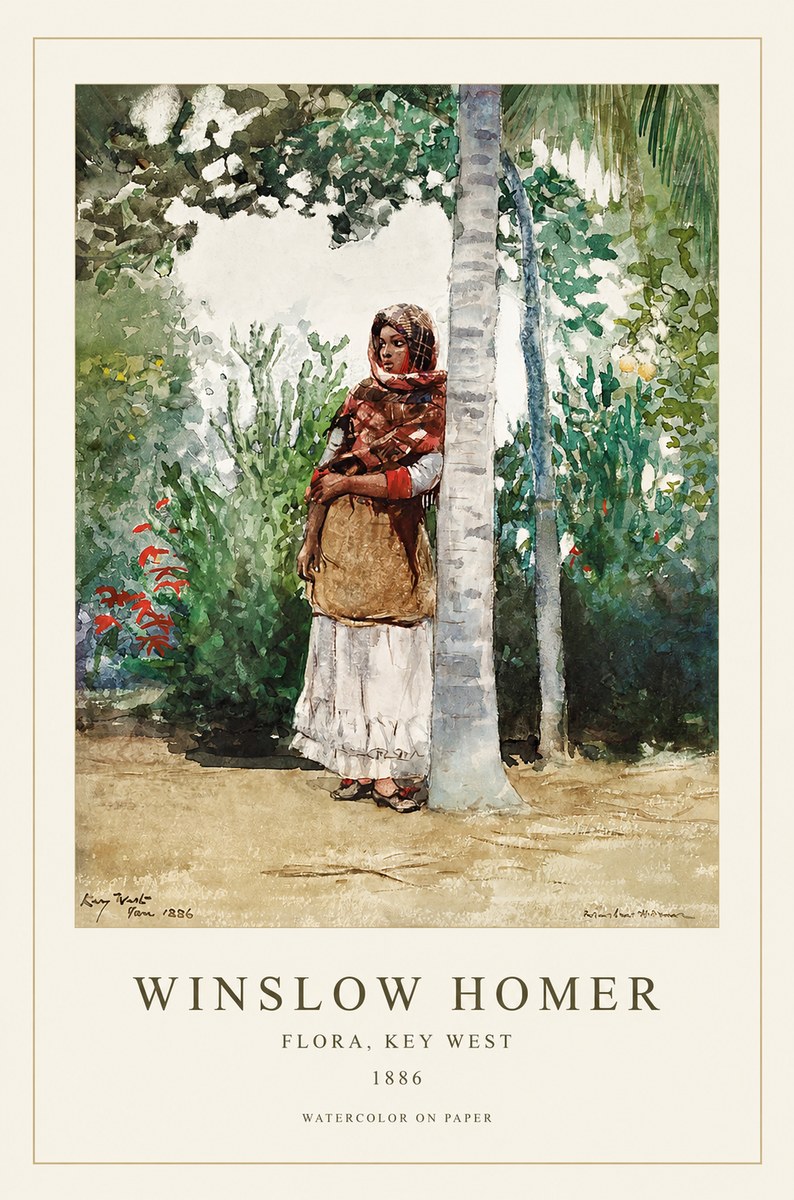 Winslow Homer Flora, Key West No1 - Poszter
