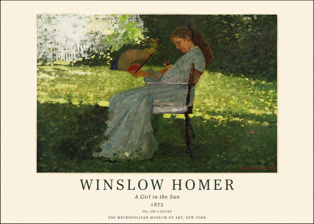 Winslow Homer A Girl in the Sun No1 - Poszter