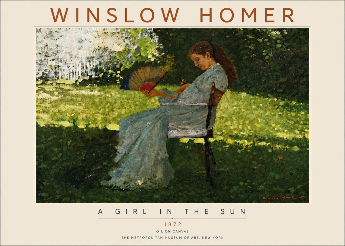 Winslow Homer A Girl in the Sun No4 - Poszter
