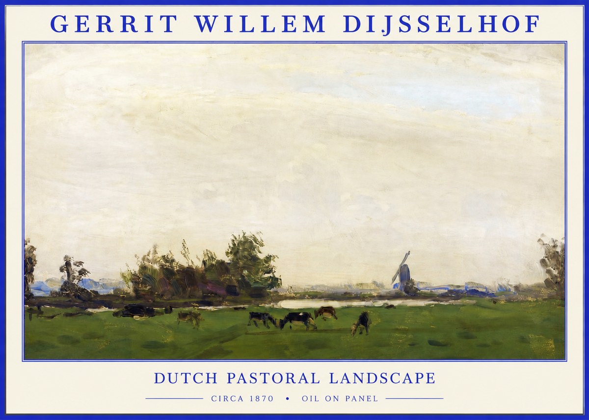 Gerrit Willem Dijsselhof Dutch Pastoral Landscape No3 - Poszter
