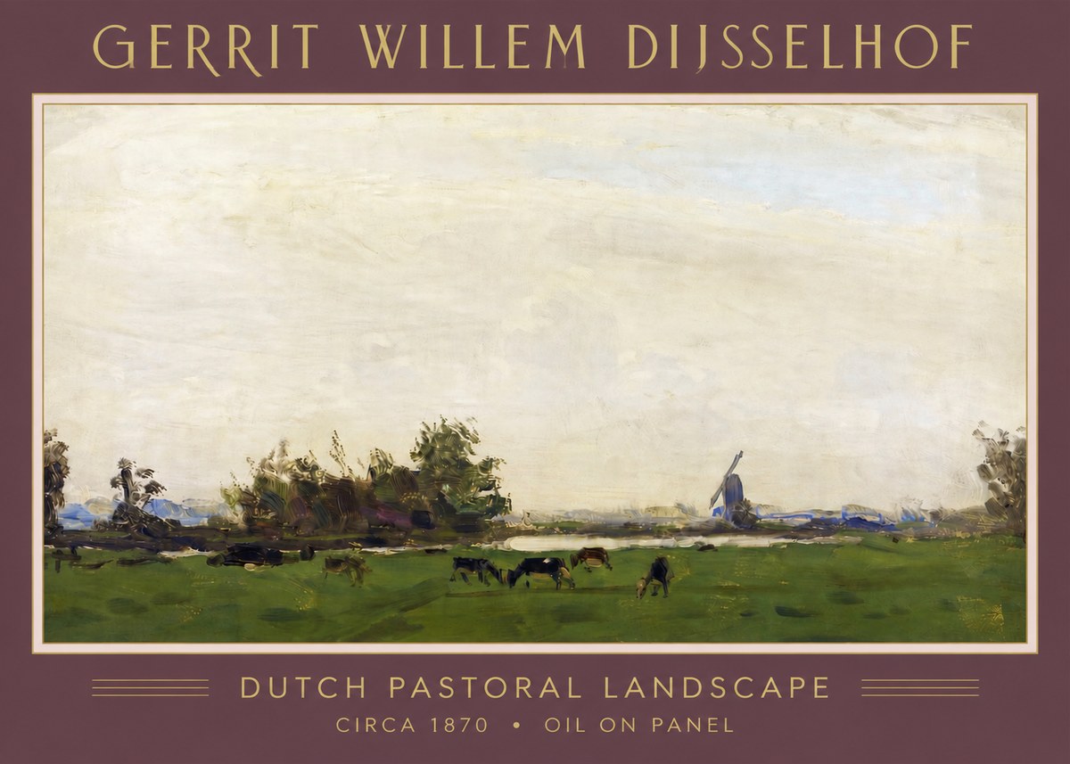 Gerrit Willem Dijsselhof Dutch Pastoral Landscape No4 - Poszter