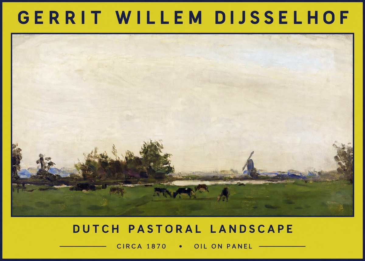Gerrit Willem Dijsselhof Dutch Pastoral Landscape No5 - Poszter