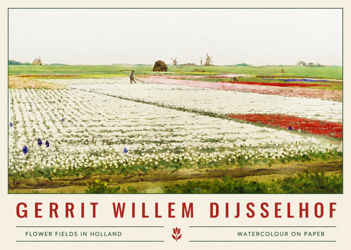 Gerrit Willem Dijsselhof Bulb Fields Near Hillegom No5 - Poszter