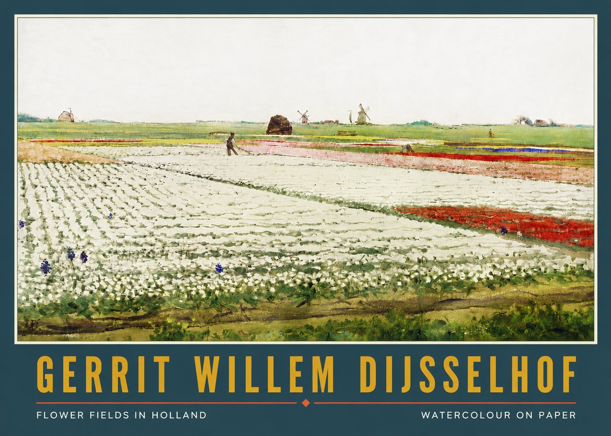 Gerrit Willem Dijsselhof Bulb Fields Near Hillegom No6 - Poszter
