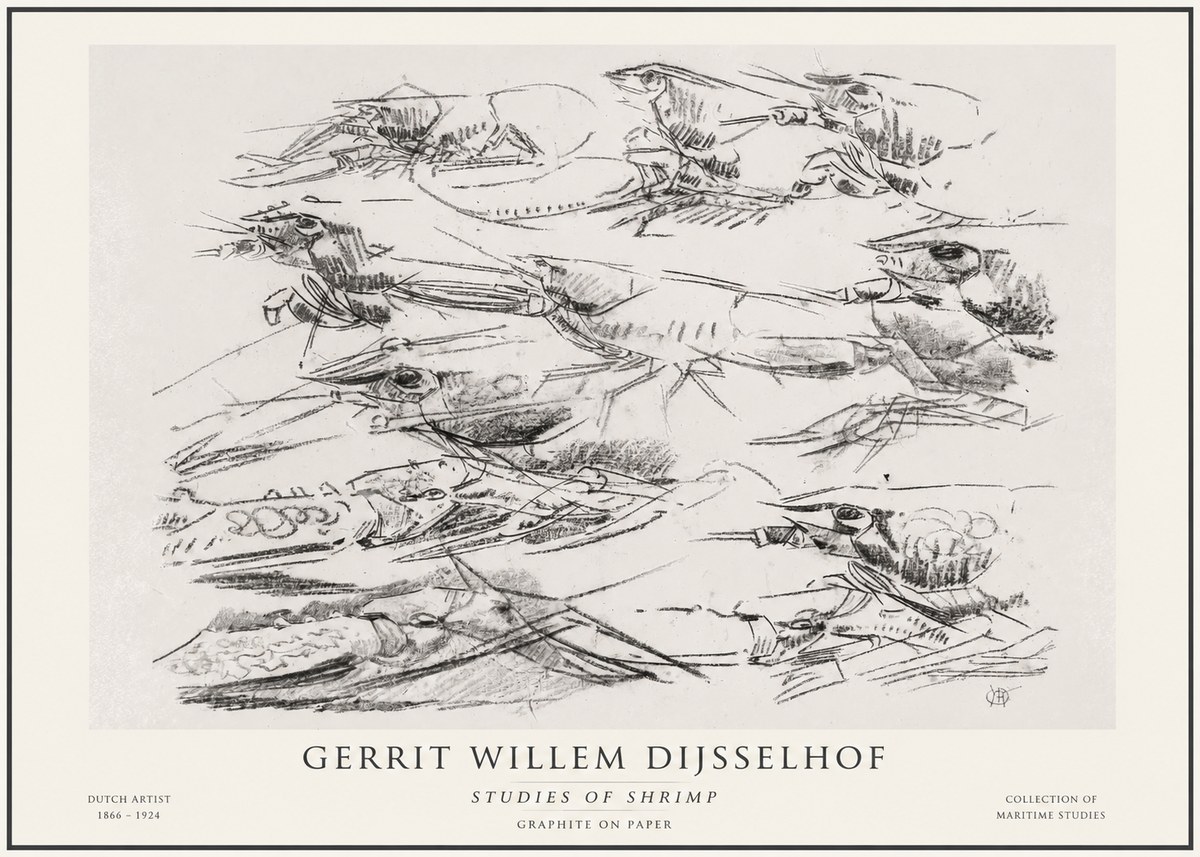 Gerrit Willem Dijsselhof Studies of Birds in Motion No6 - Poszter