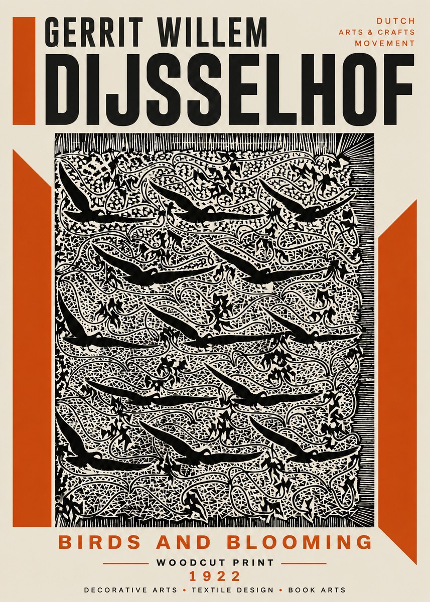 Gerrit Willem Dijsselhof Decorative Design No6 - Poszter