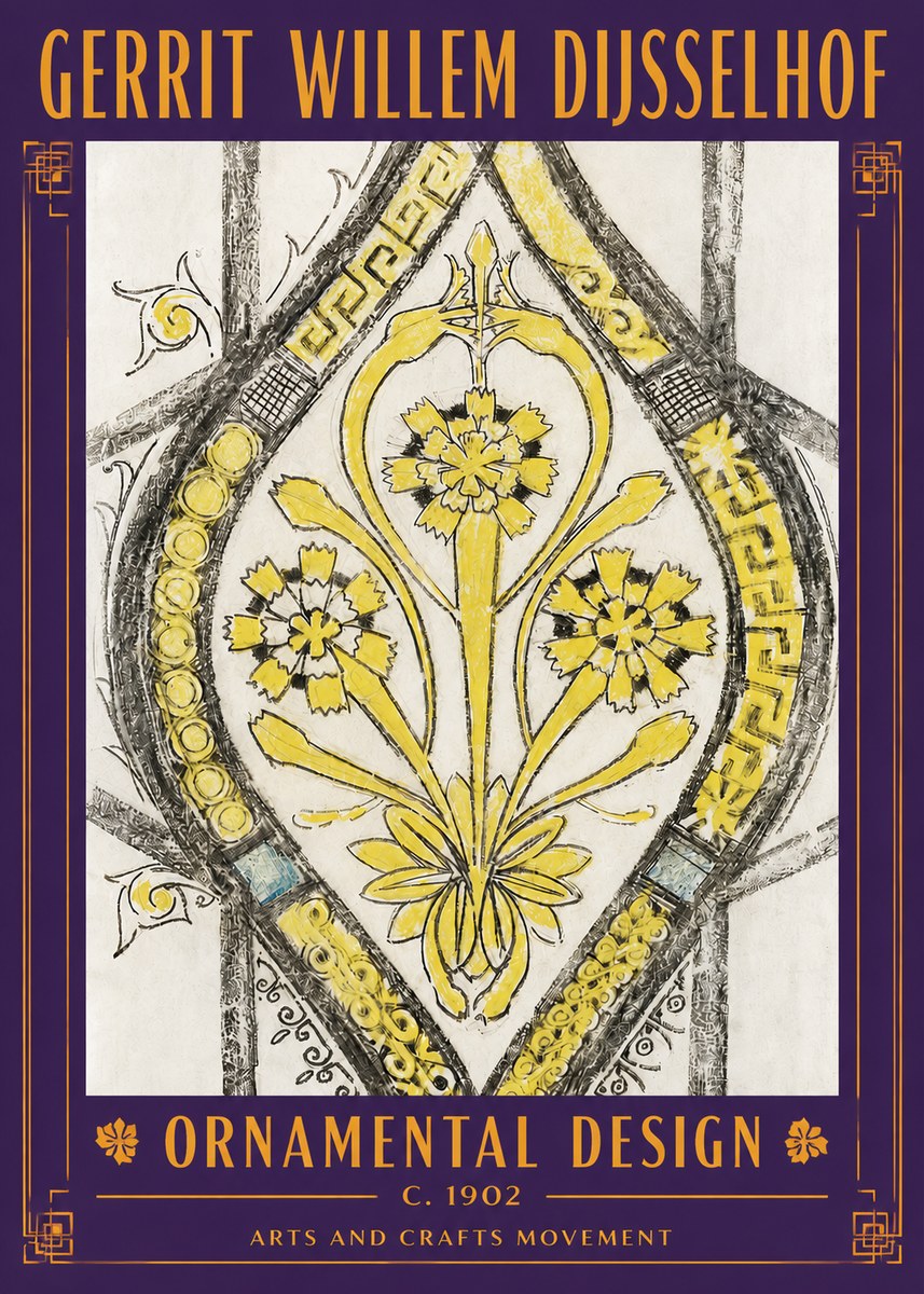 Gerrit Willem Dijsselhof Ornamental Design No4 - Poszter