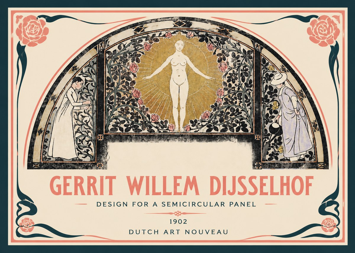 Gerrit Willem Dijsselhof Nature's Awakening No4 - Poszter