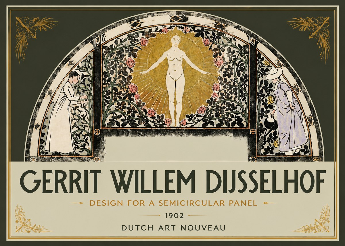 Gerrit Willem Dijsselhof Nature's Awakening No5 - Poszter