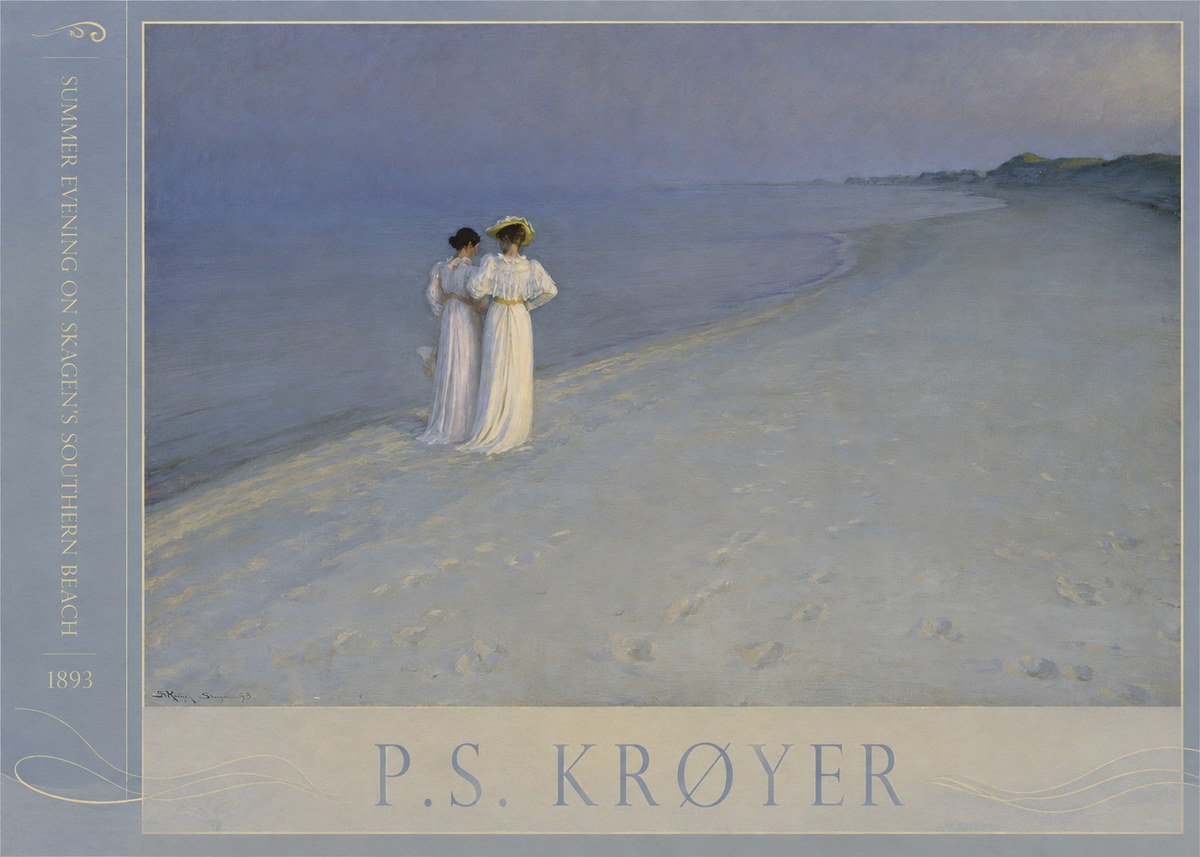 P.S. Krøyer Summer Evening on Skagen's Southern Beach No2 - Poszter