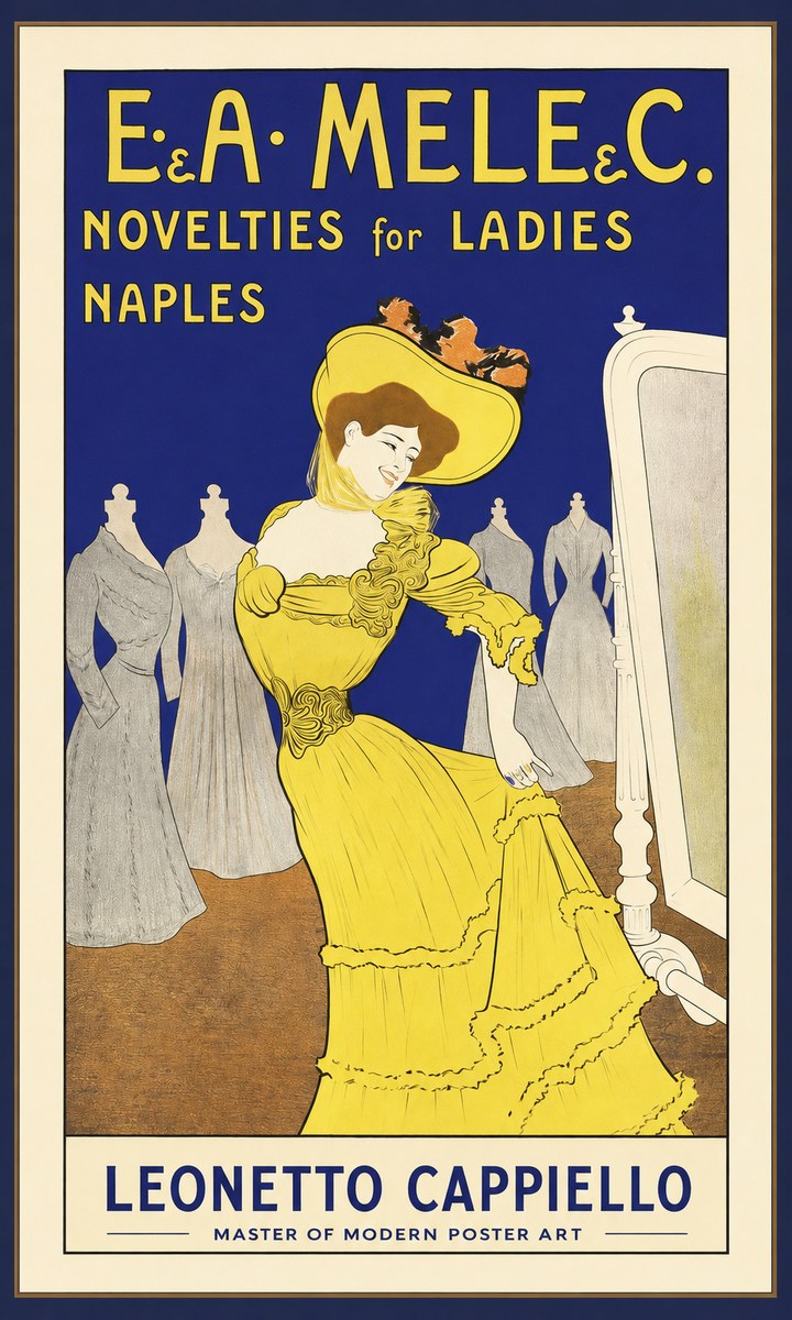 Leonetto Cappiello E.&a. Mele & C. Novelties for Ladies Naples No1 - Poszter