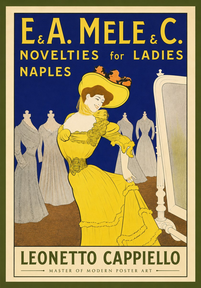 Leonetto Cappiello E.&a. Mele & C. Novelties for Ladies Naples No4 - Poszter