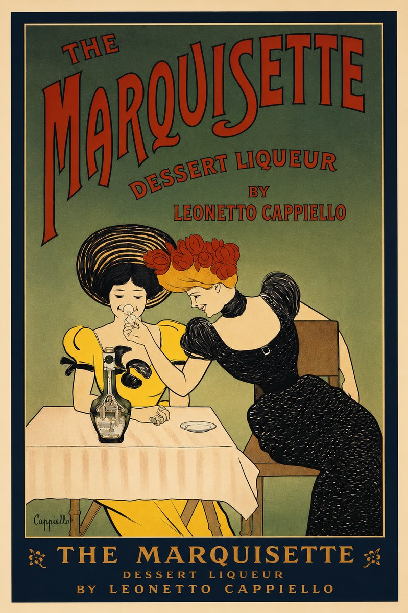 Leonetto Cappiello The Marquisette Dessert Liqueur No3 - Poszter