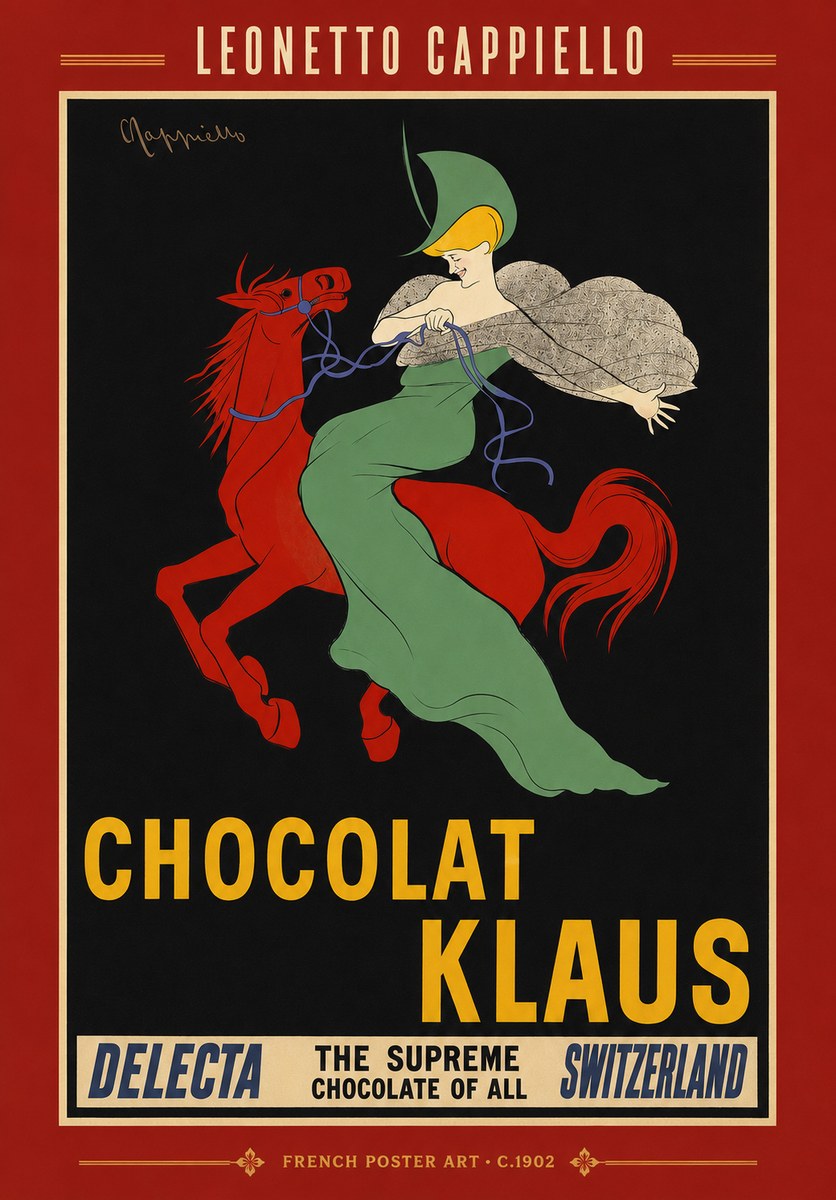 Leonetto Cappiello Chocolat Klaus No2 - Poszter