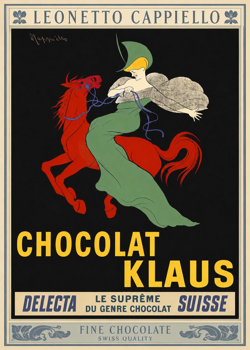 Leonetto Cappiello Chocolat Klaus No3 - Poszter