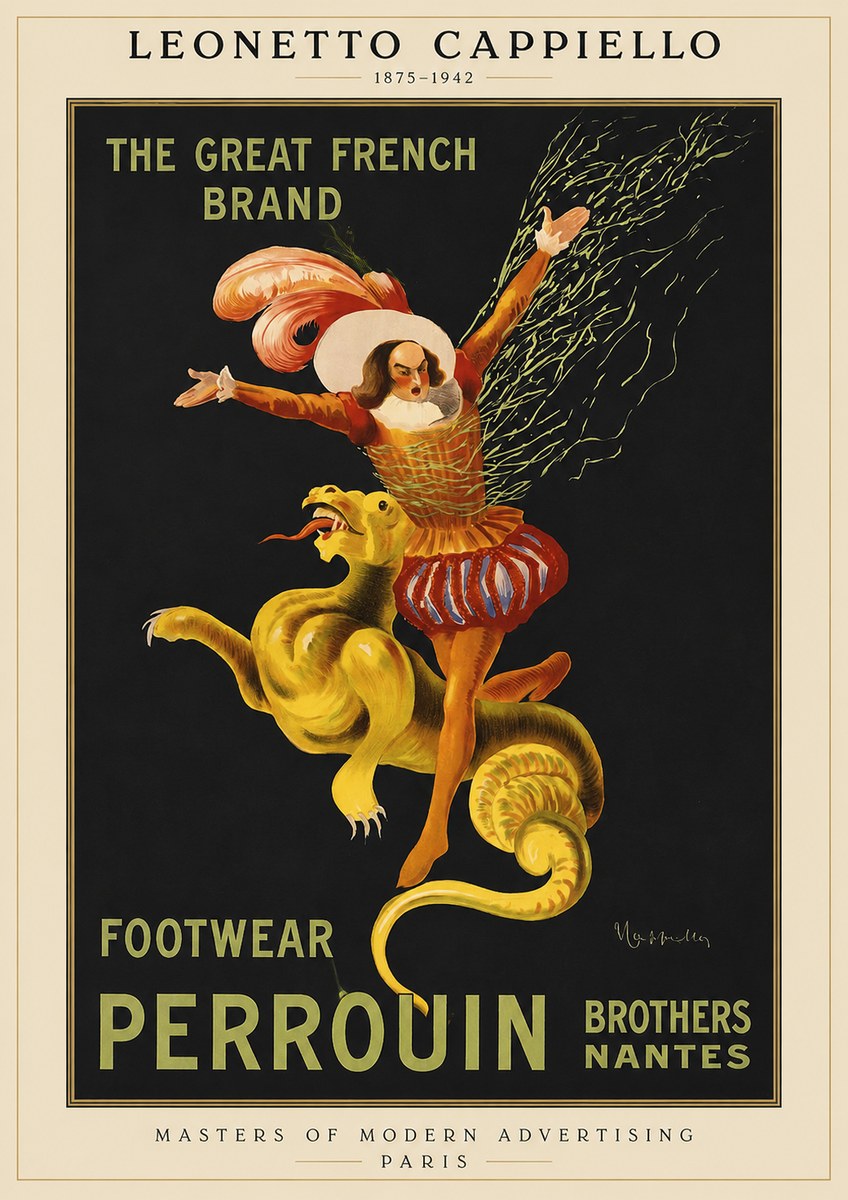Leonetto Cappiello Footwear Perrouin No1 - Poszter
