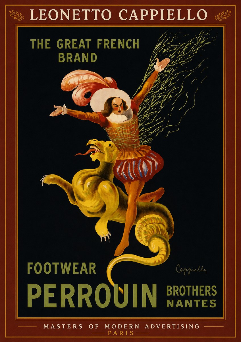 Leonetto Cappiello Footwear Perrouin No2 - Poszter