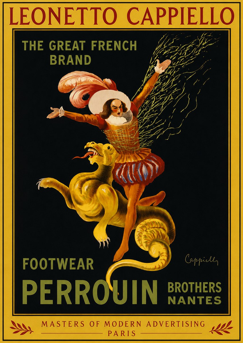 Leonetto Cappiello Footwear Perrouin No3 - Poszter