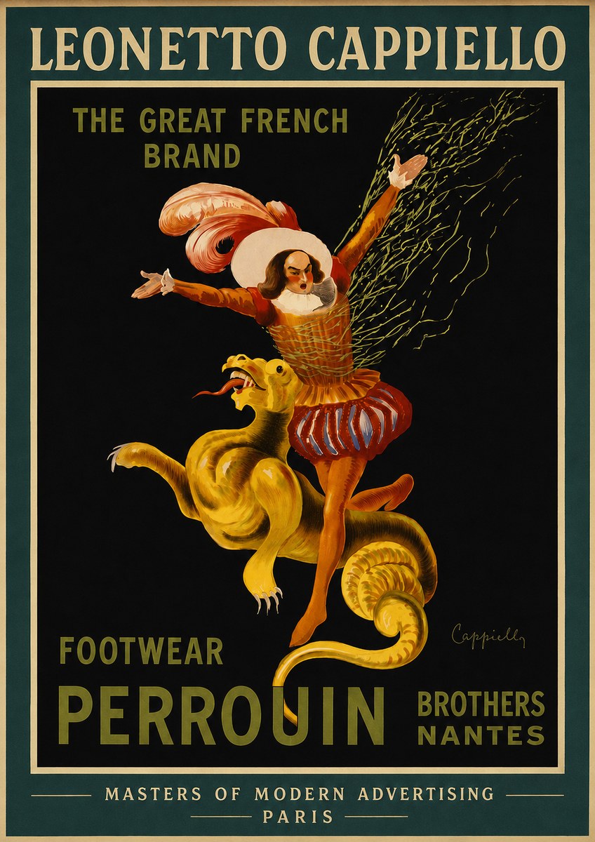 Leonetto Cappiello Footwear Perrouin No4 - Poszter