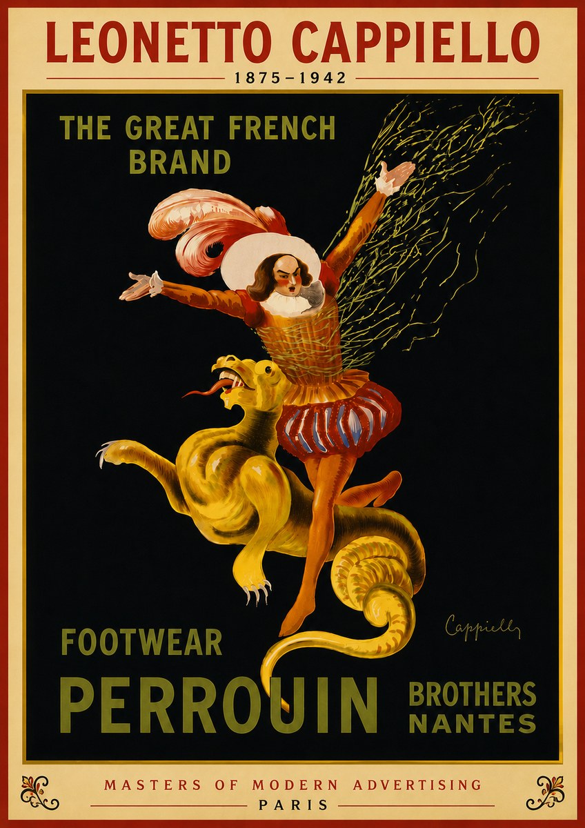 Leonetto Cappiello Footwear Perrouin No6 - Poszter