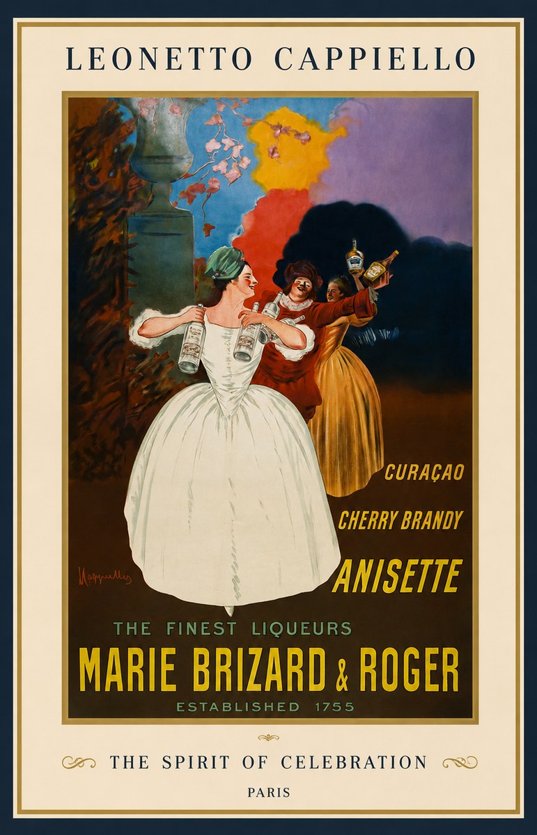 Leonetto Cappiello Marie Brizard & Roger - the Finest Liqueurs No1 - Poszter
