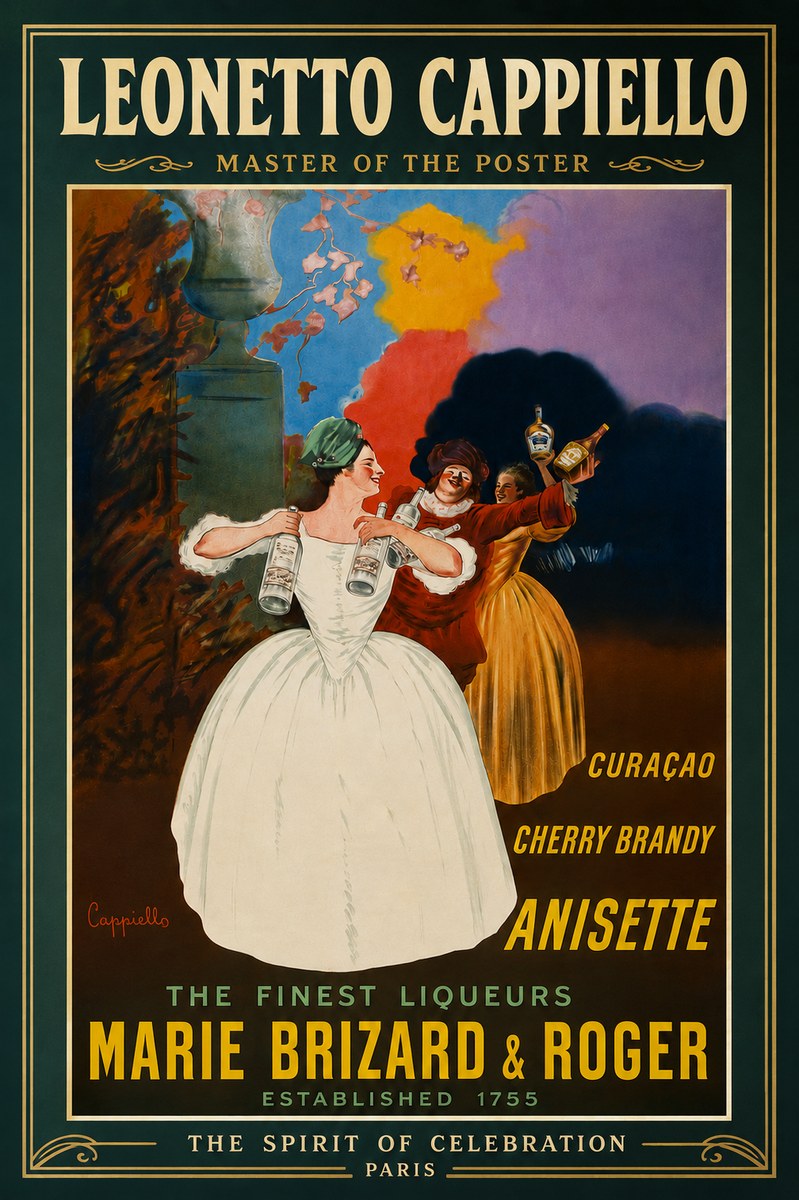 Leonetto Cappiello Marie Brizard & Roger - the Finest Liqueurs No4 - Poszter