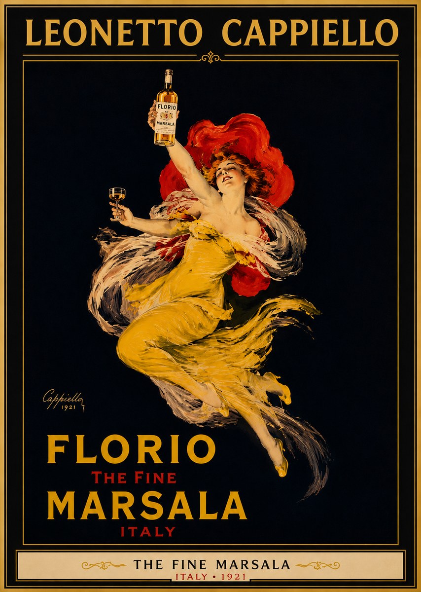 Leonetto Cappiello Florio the Fine Marsala No4 - Poszter