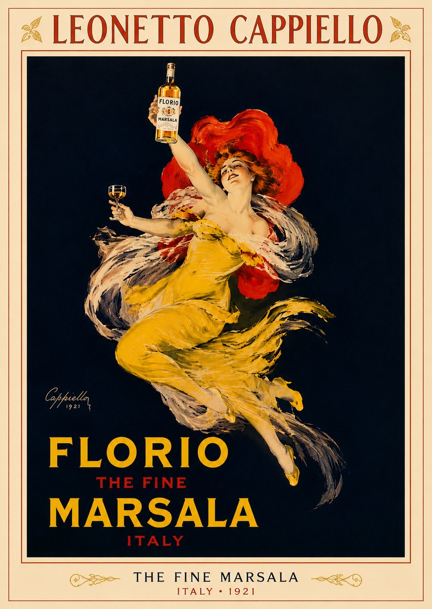 Leonetto Cappiello Florio the Fine Marsala No6 - Poszter
