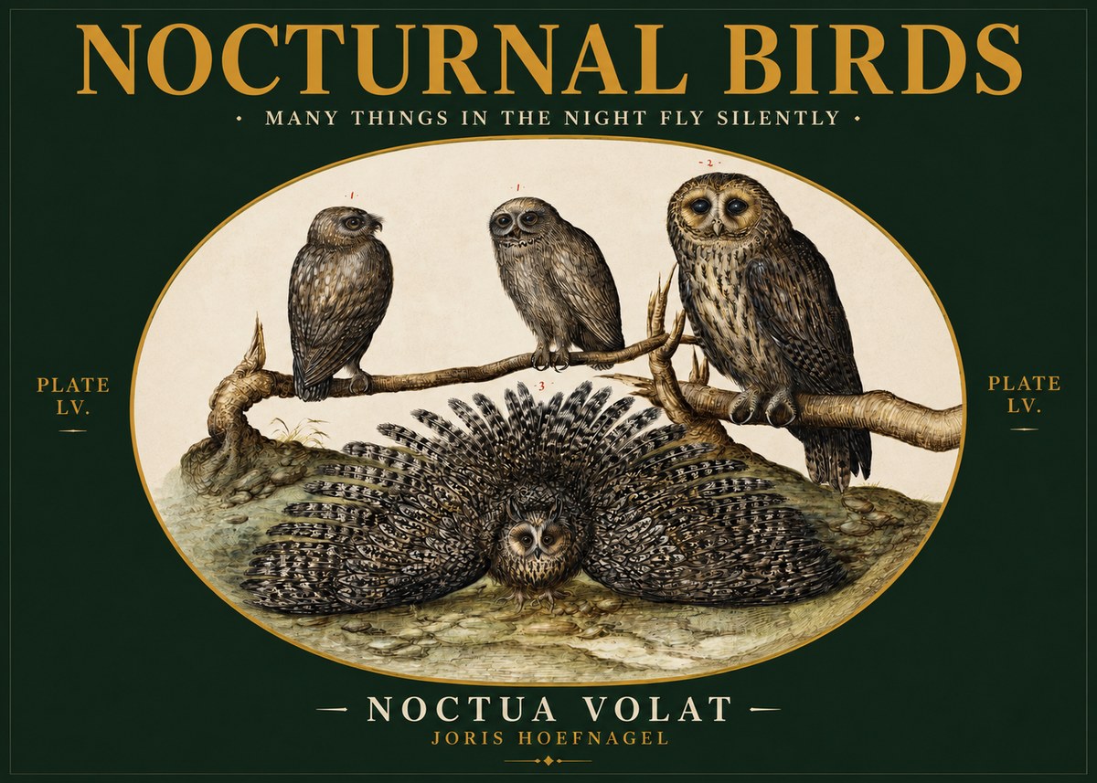 Joris Hoefnagel Noctva Volat No3 - Poszter