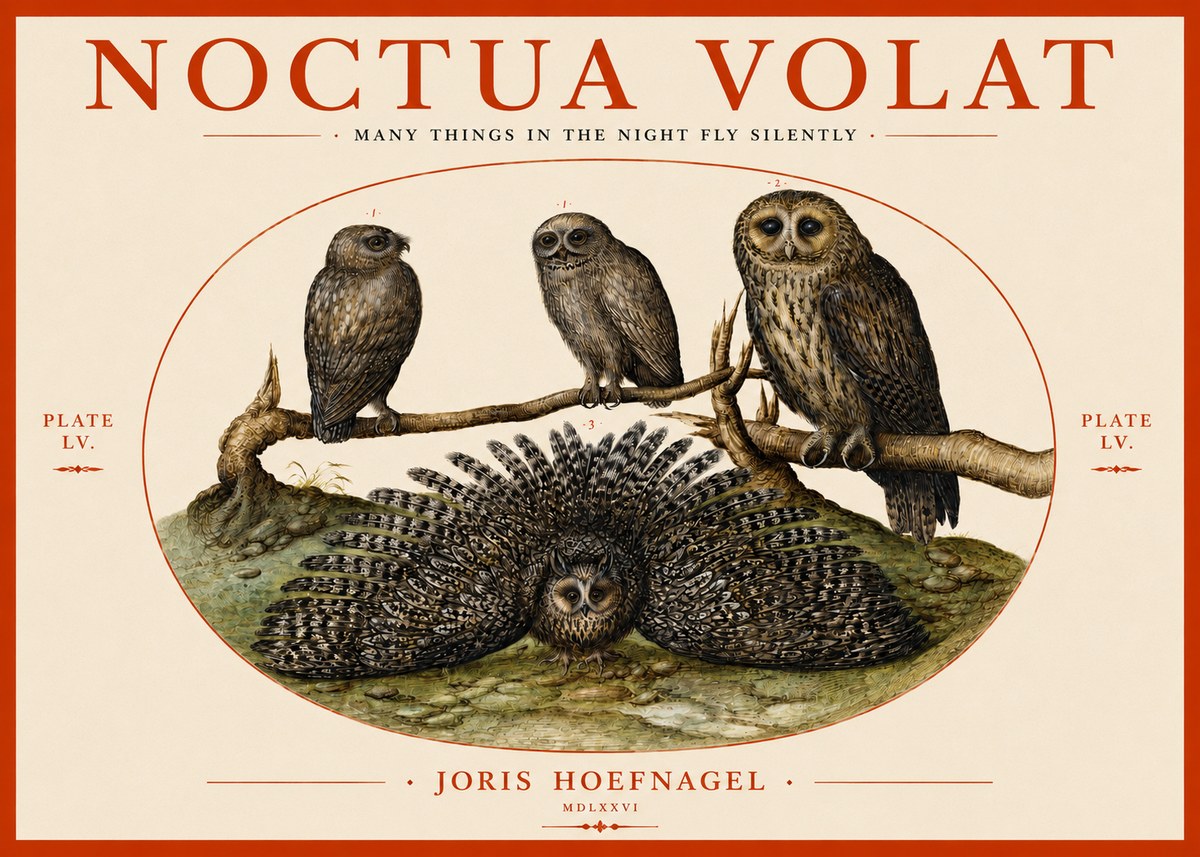 Joris Hoefnagel Noctva Volat No4 - Poszter