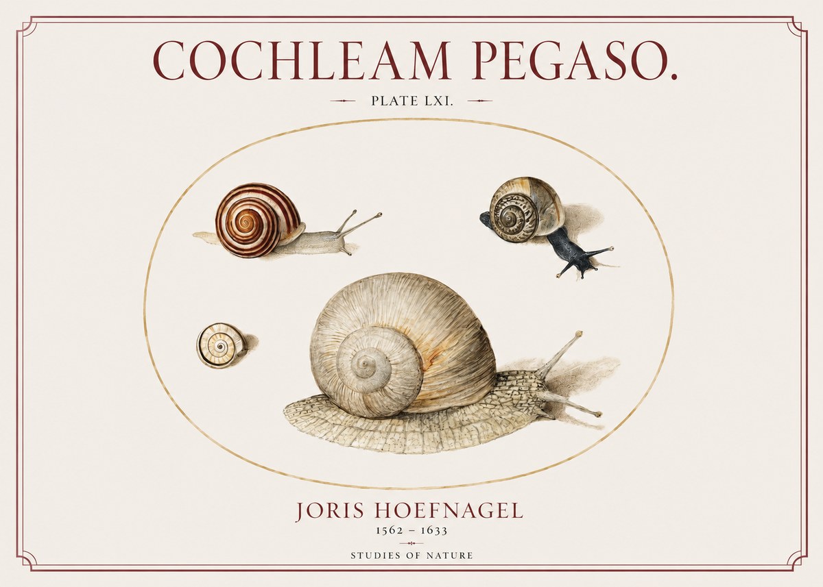 Joris Hoefnagel The Four Snails No2 - Poszter