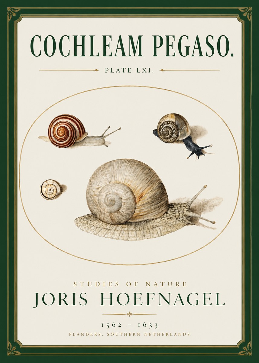 Joris Hoefnagel The Four Snails No3 - Poszter