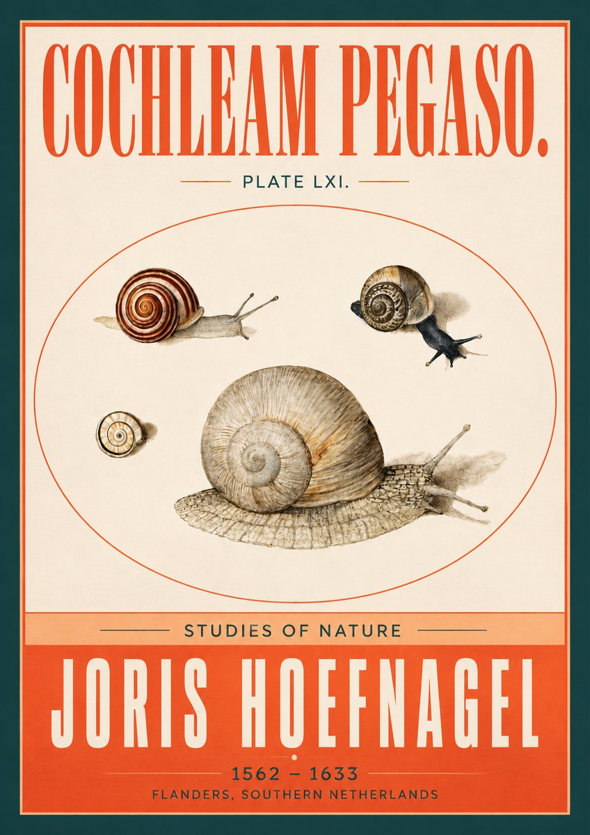 Joris Hoefnagel The Four Snails No4 - Poszter