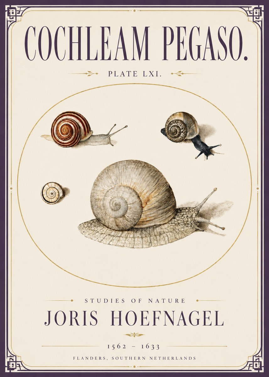 Joris Hoefnagel The Four Snails No5 - Poszter