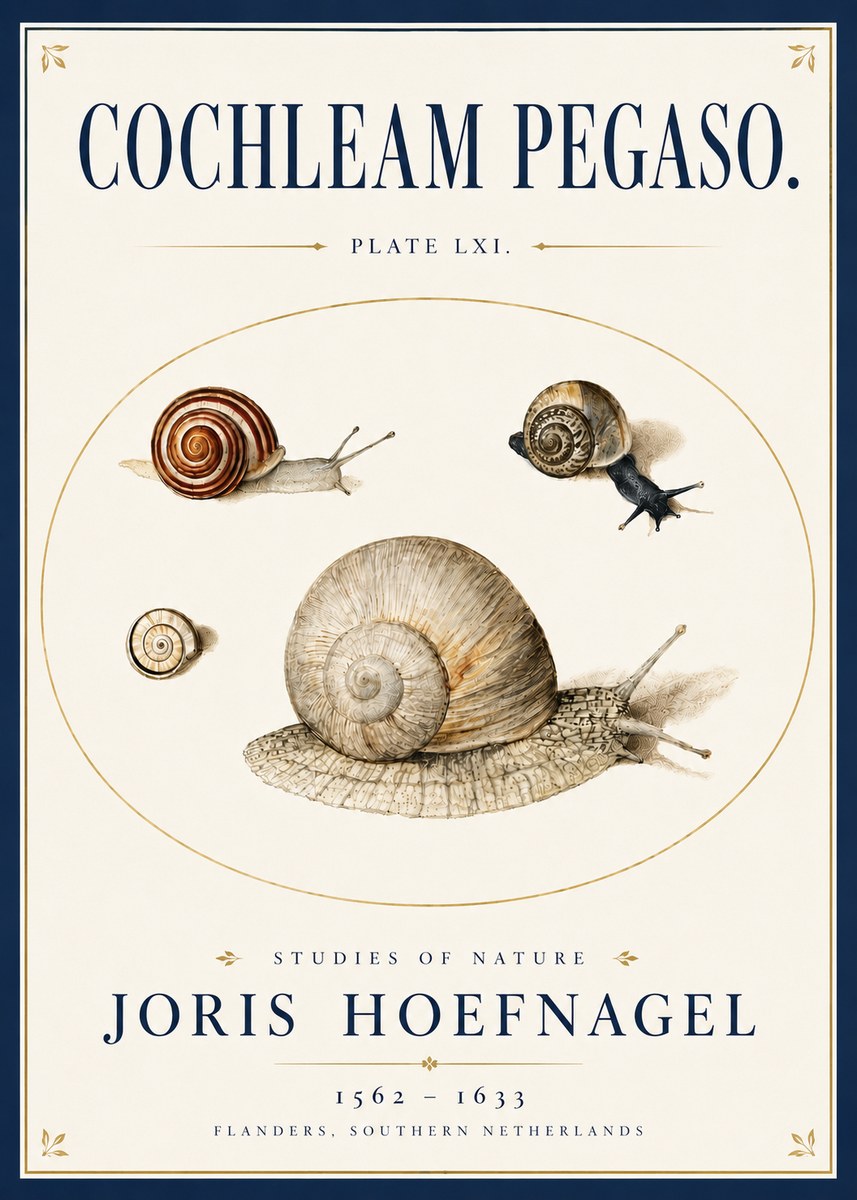 Joris Hoefnagel The Four Snails No6 - Poszter